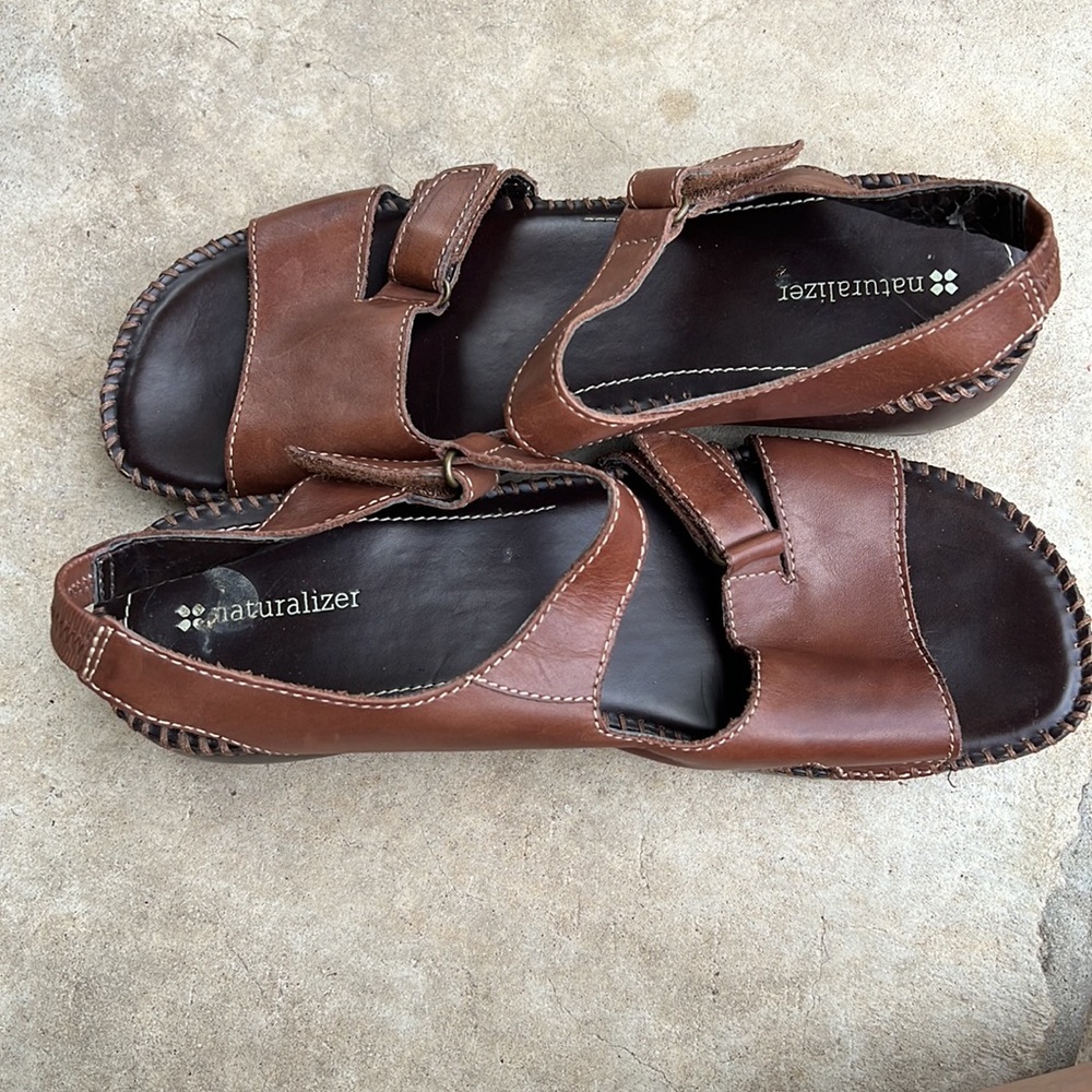 Naturalizer Rosina Comfy Boho Brown Leather Strap Sandal. Size 10 - Picture 12 of 12